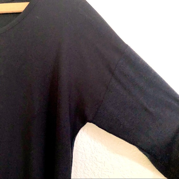 Loft mixed media top, navy - Picture 3 of 3